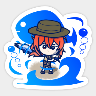 diluc (fisherman) | (fan-art by smoomaru) Sticker